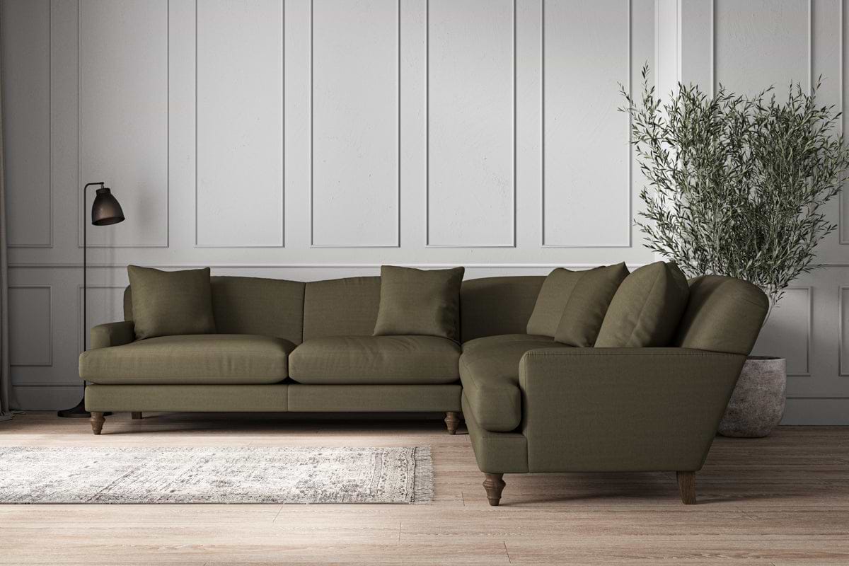 Deni Grand Corner Sofa - Recycled Cotton Fatigue-MAKE TO ORDER-Nkuku