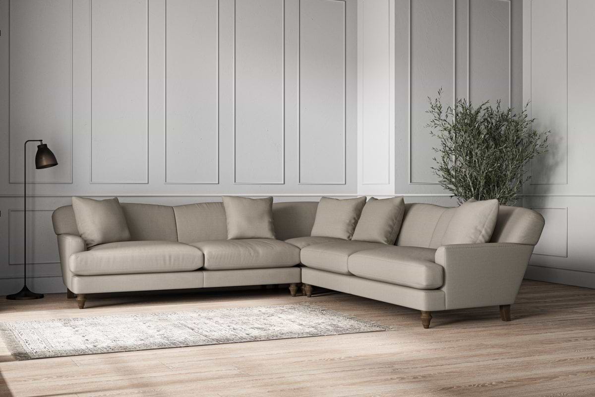 Deni Grand Corner Sofa - Recycled Cotton Flax-MAKE TO ORDER-Nkuku