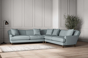 Deni Grand Corner Sofa - Recycled Cotton Horizon-MAKE TO ORDER-Nkuku