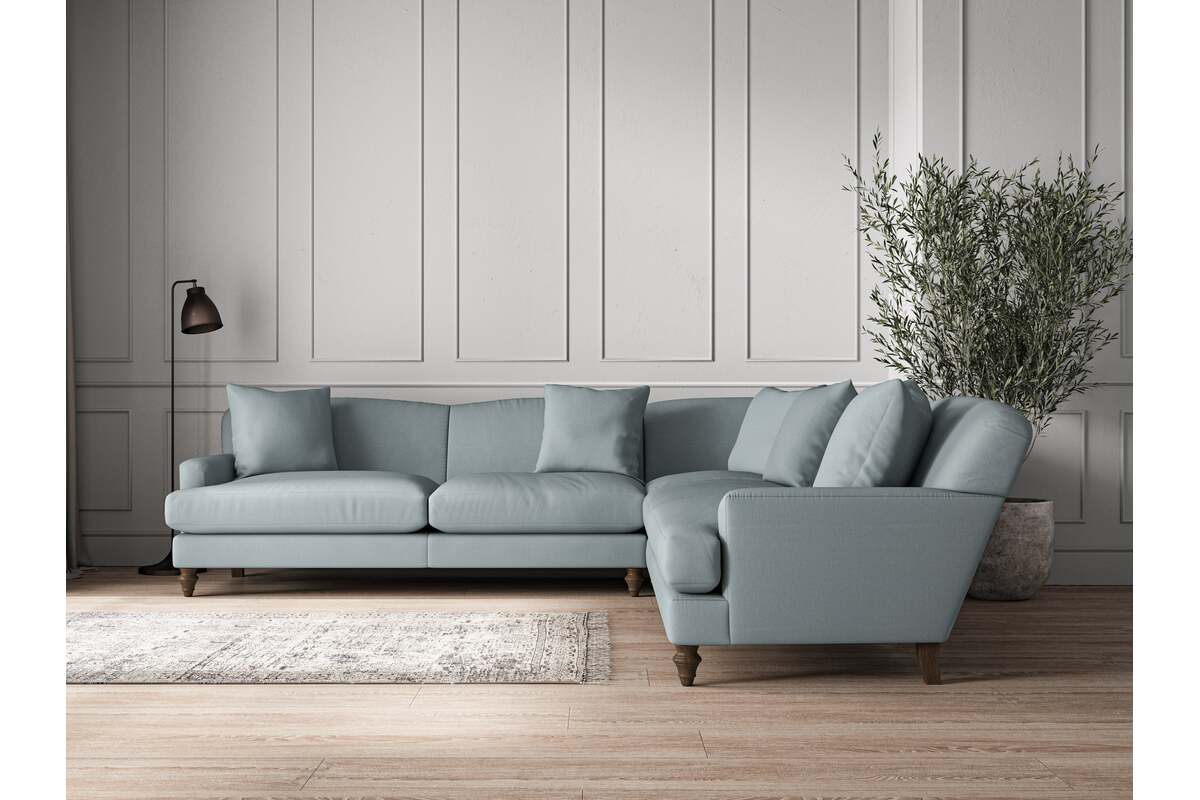 Deni Grand Corner Sofa - Recycled Cotton Horizon-MAKE TO ORDER-Nkuku