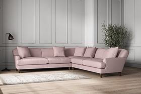 Deni Grand Corner Sofa - Recycled Cotton Lavender-MAKE TO ORDER-Nkuku