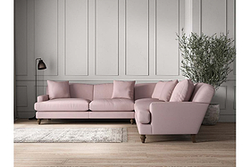 Deni Grand Corner Sofa - Recycled Cotton Lavender-MAKE TO ORDER-Nkuku