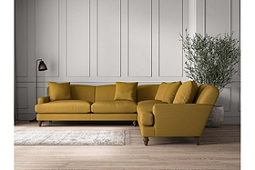 Deni Grand Corner Sofa - Recycled Cotton Ochre-MAKE TO ORDER-Nkuku