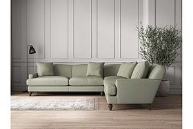 Deni Grand Corner Sofa - Recycled Cotton Seaspray-MAKE TO ORDER-Nkuku