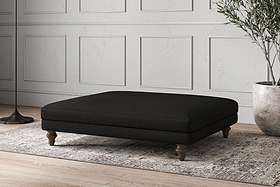 Deni Grand Footstool - Brera Linen Charcoal