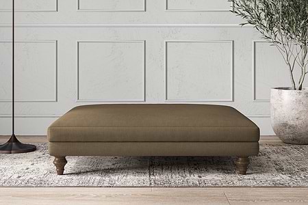Deni Grand Footstool - Brera Linen Chestnut