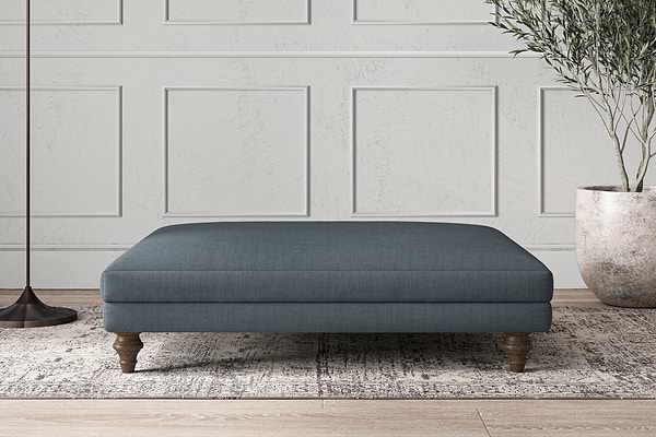 Deni Grand Footstool - Brera Linen Dusk