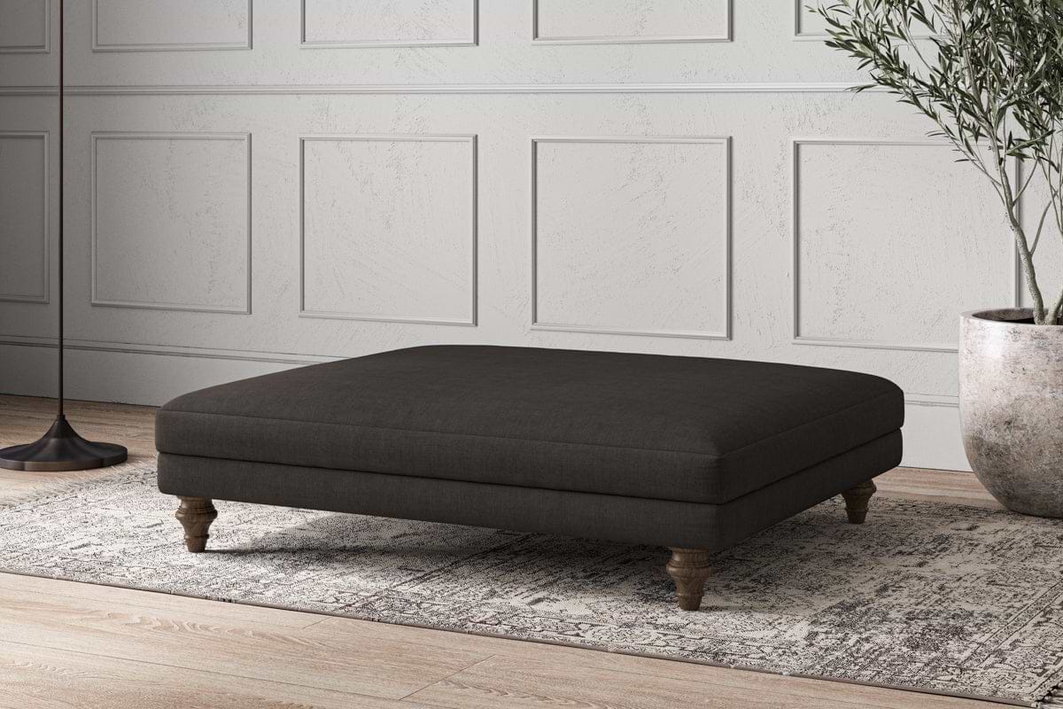 Deni Grand Footstool - Brera Linen Espresso
