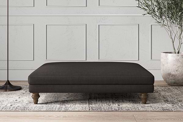 Deni Grand Footstool - Brera Linen Espresso