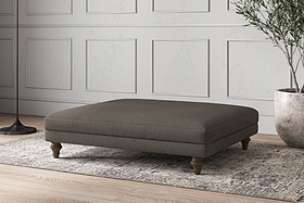 Deni Grand Footstool - Brera Linen Granite