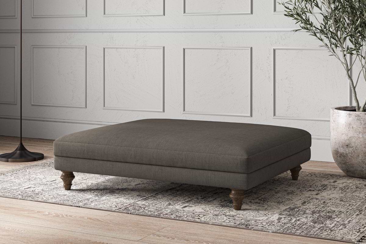 Deni Grand Footstool - Brera Linen Granite