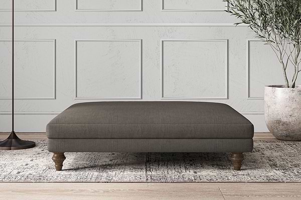 Deni Grand Footstool - Brera Linen Granite