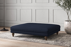 Deni Grand Footstool - Brera Linen Indigo