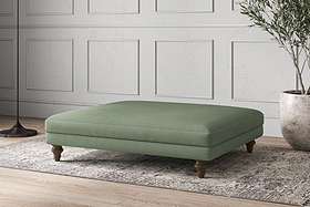 Deni Grand Footstool - Brera Linen Jade