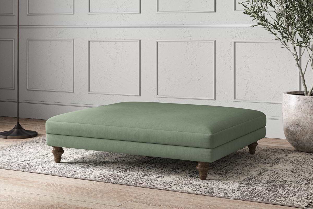 Deni Grand Footstool - Brera Linen Jade