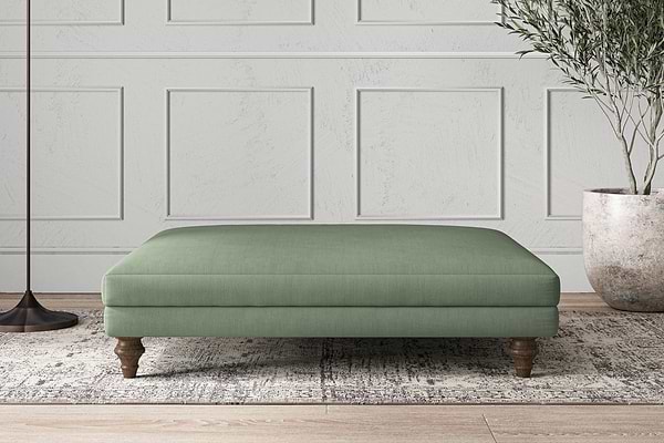 Deni Grand Footstool - Brera Linen Jade