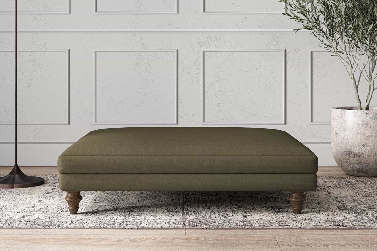 Deni Grand Footstool - Recycled Cotton Fatigue-MAKE TO ORDER-Nkuku