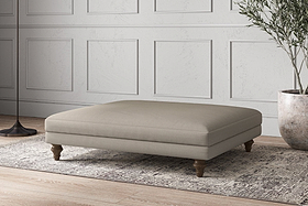 Deni Grand Footstool - Recycled Cotton Flax