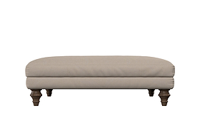 Deni Grand Footstool - Recycled Cotton Flax