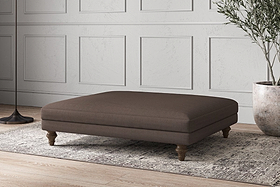 Deni Grand Footstool - Recycled Cotton Mocha