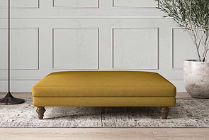 Deni Grand Footstool - Recycled Cotton Ochre
