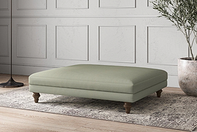 Deni Grand Footstool - Recycled Cotton Seaspray