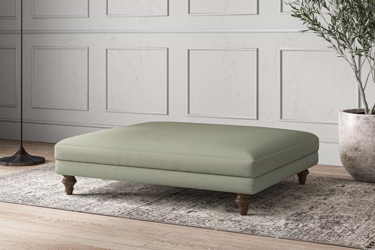 Deni Grand Footstool - Recycled Cotton Seaspray