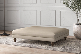 Deni Grand Footstool - Recycled Cotton Stone