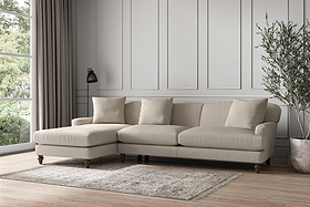 Deni Grand Left Hand Chaise Sofa - Brera Linen Natural-MAKE TO ORDER-Nkuku