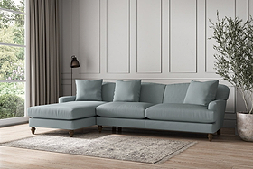 Deni Grand Left Hand Chaise Sofa - Recycled Cotton Horizon-MAKE TO ORDER-Nkuku