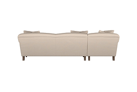 Deni Grand Left Hand Chaise Sofa - Recycled Cotton Lavender
