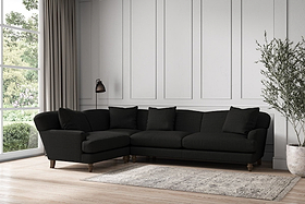 Deni Grand Left Hand Corner Sofa - Brera Linen Charcoal
