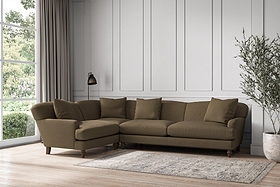 Deni Grand Left Hand Corner Sofa - Brera Linen Chestnut