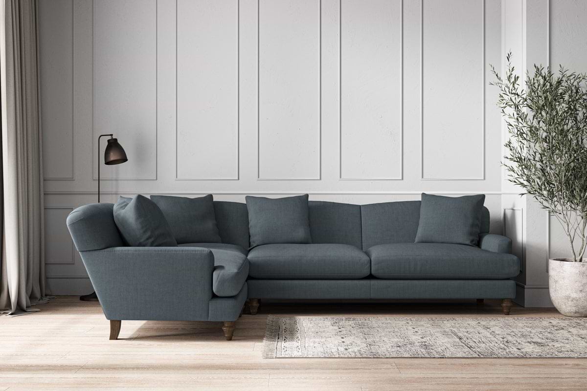 Deni Grand Left Hand Corner Sofa - Brera Linen Dusk-MAKE TO ORDER-Nkuku