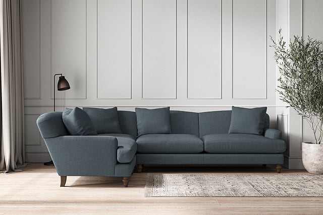 Deni Grand Left Hand Corner Sofa - Brera Linen Dusk-MAKE TO ORDER-Nkuku