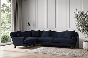 Deni Grand Left Hand Corner Sofa - Brera Linen Indigo