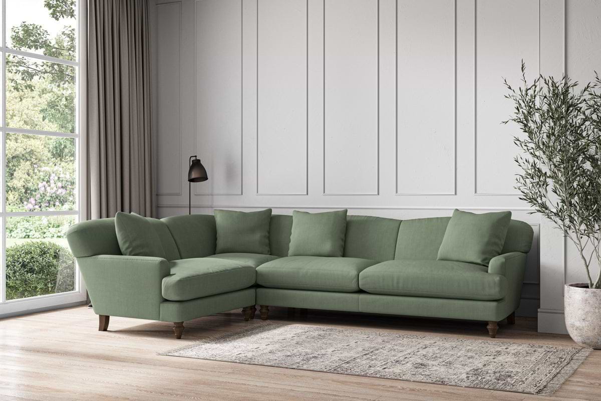 Deni Grand Left Hand Corner Sofa - Brera Linen Jade