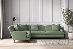 Deni Grand Left Hand Corner Sofa - Brera Linen Jade