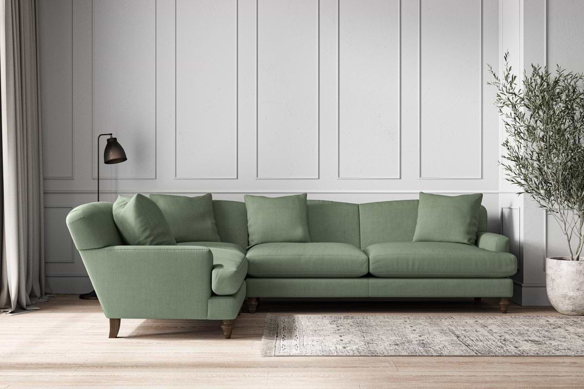 Deni Grand Left Hand Corner Sofa - Brera Linen Jade