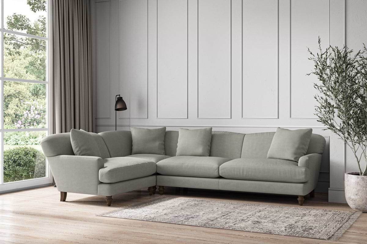 Deni Grand Left Hand Corner Sofa - Brera Linen Smoke