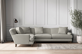 Deni Grand Left Hand Corner Sofa - Brera Linen Smoke