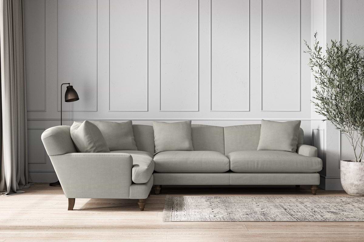 Deni Grand Left Hand Corner Sofa - Brera Linen Smoke
