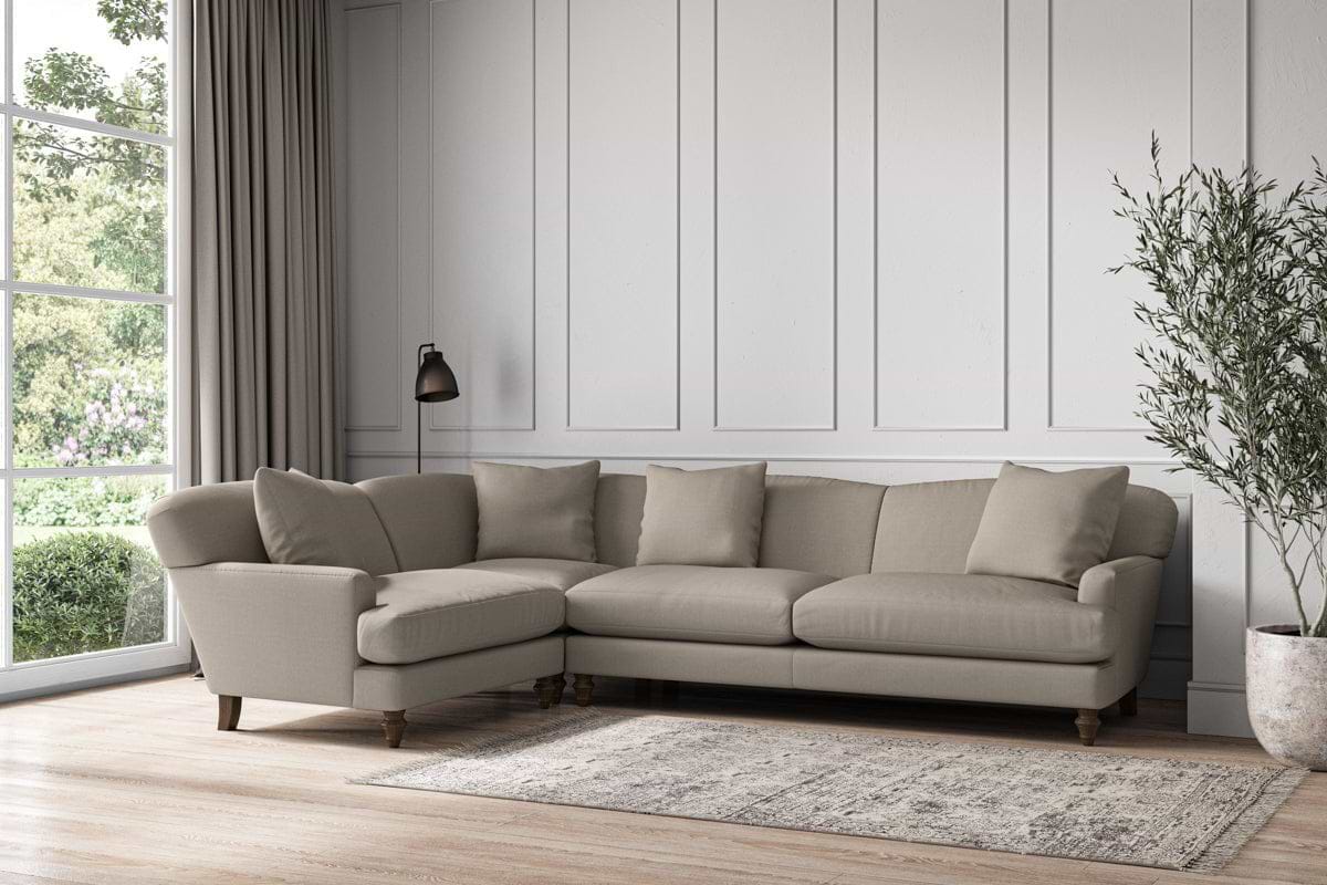 Deni Grand Left Hand Corner Sofa - Recycled Cotton Flax