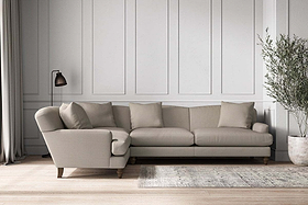 Deni Grand Left Hand Corner Sofa - Recycled Cotton Flax