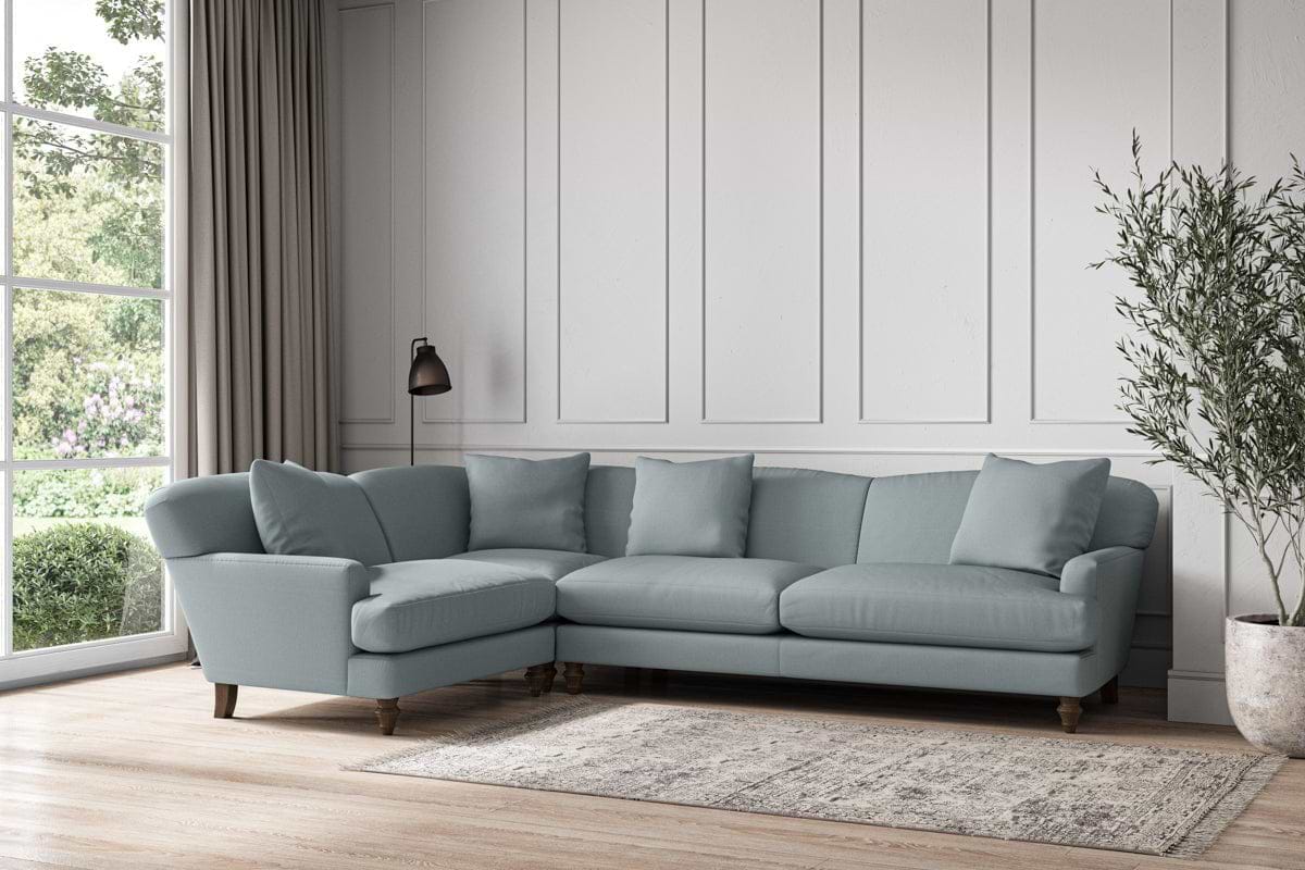 Deni Grand Left Hand Corner Sofa - Recycled Cotton Horizon-MAKE TO ORDER-Nkuku