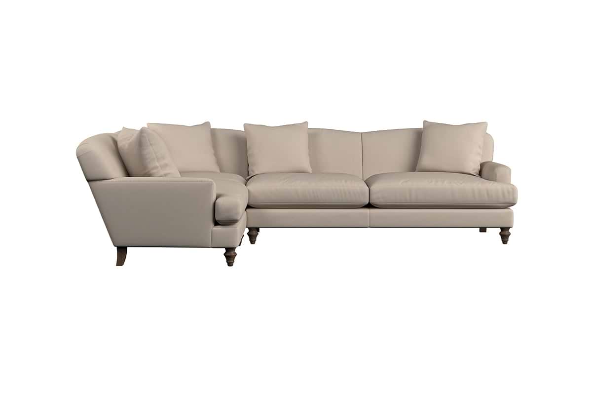 Deni Grand Left Hand Corner Sofa - Recycled Cotton Horizon-MAKE TO ORDER-Nkuku