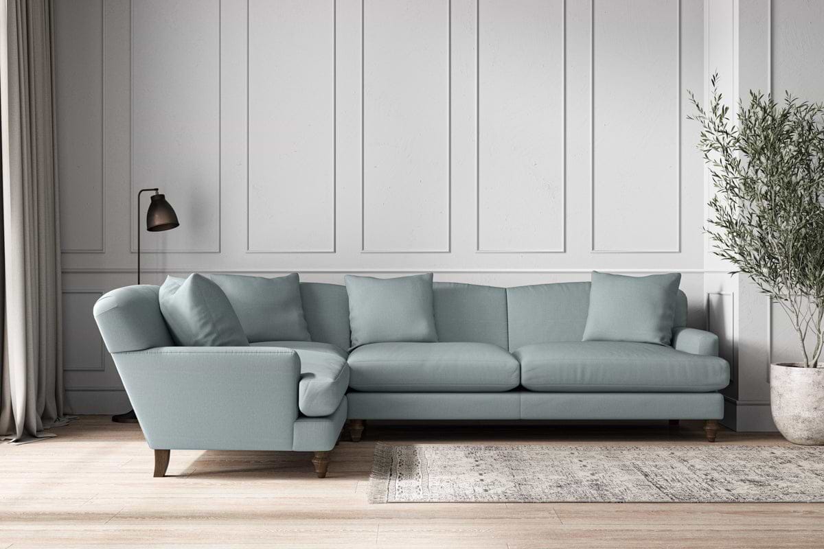 Deni Grand Left Hand Corner Sofa - Recycled Cotton Horizon-MAKE TO ORDER-Nkuku