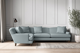 Deni Grand Left Hand Corner Sofa - Recycled Cotton Horizon-MAKE TO ORDER-Nkuku