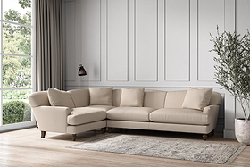Deni Grand Left Hand Corner Sofa - Recycled Cotton Natural
