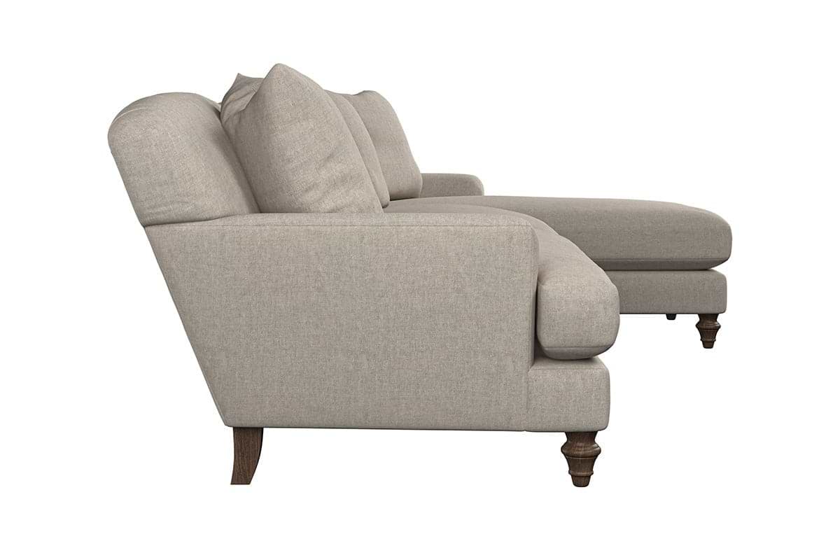 Deni Grand Right Hand Chaise Sofa - Brera Linen Chestnut